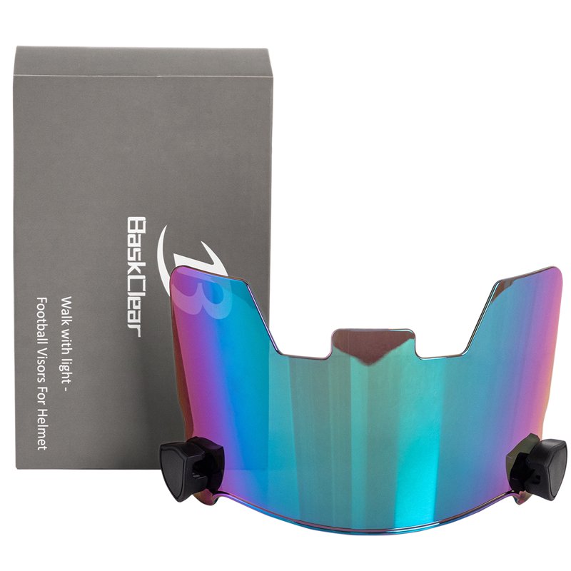 Football Helmet Visor Clear Polycarbonate Anti-Fog Scratch-Resistant UV Block Fits Youth & Adult