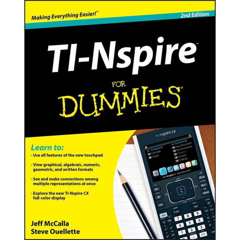 TI-Nspire Graphing Calculator Guidebook for Dummies - Paperback