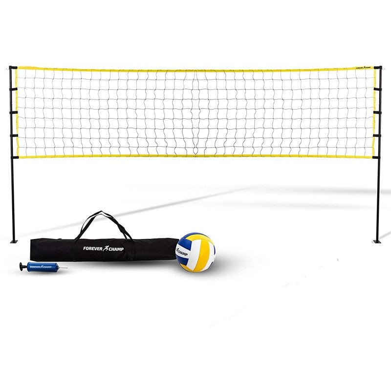 Outdoor Volleyball Net Set with Ball, Pump & Carrying Bag for Backyard Beach or Pool