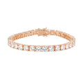 Cubic Zirconia Tennis Bracelet 14K Rose Gold Over Sterling Silver, 7.25 Inch
