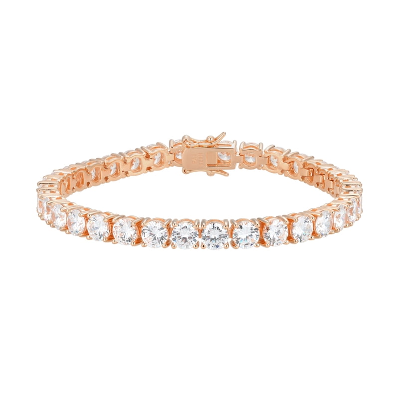 Women's Cubic Zirconia Tennis Bracelet in 18K Gold Plated Sterling Silver
