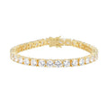 Sterling Silver 18k Gold Plated Cubic Zirconia Tennis Bracelet - All Colors