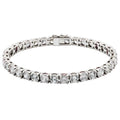 Sterling Silver Cubic Zirconia Tennis Bracelet with Platinum Finish - 7.25 Inch