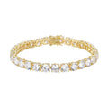 Sterling Silver Cubic Zirconia Tennis Bracelet in 18K Gold Plated - 7.25 Inch