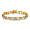 Diamond Accent Heart Bracelet in 18k Gold over Sterling Silver for Women