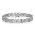Diamond Accent Tennis Bracelet 7.25 Inch Sterling Silver Jewelry
