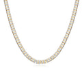 Diamond Accent Twist Necklace in 18k Gold over Bronze for Women