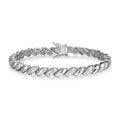 Fine Silver Plated San Marco Tennis Bracelet with Diamond Accent 7.25"