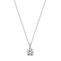 Moissanite Pendant Necklace in Two-Tone Silver - 2 Carat Equiv Gift