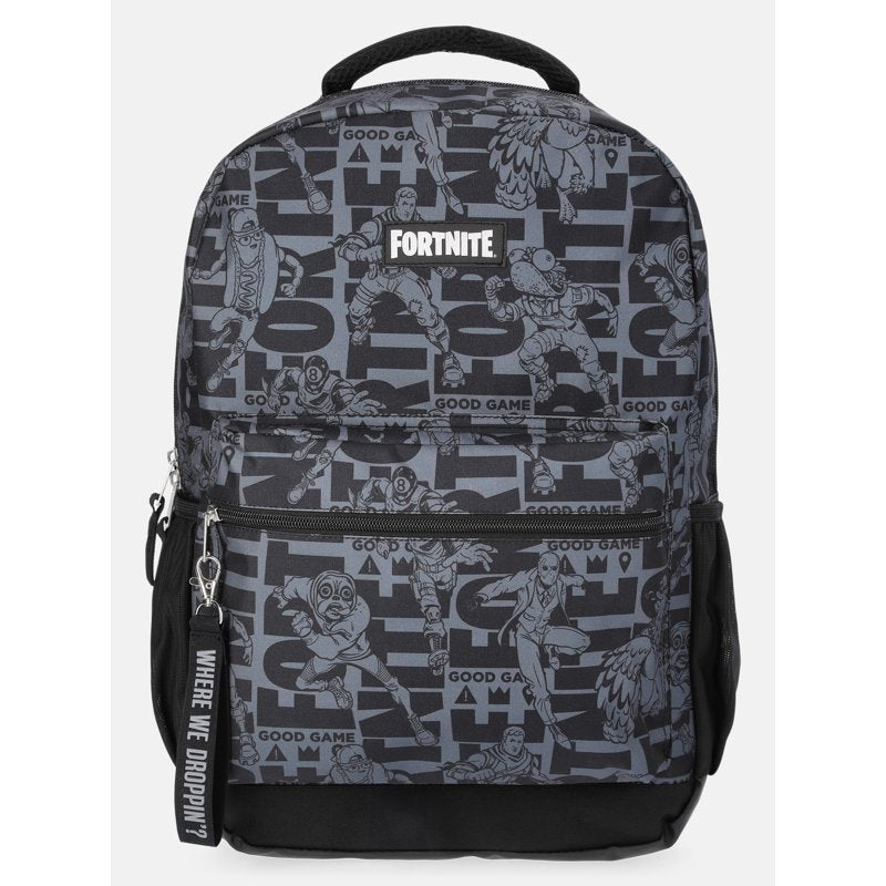 Kids' 17-Inch Fortnite Backpack with Allover Print and Laptop Sleeve