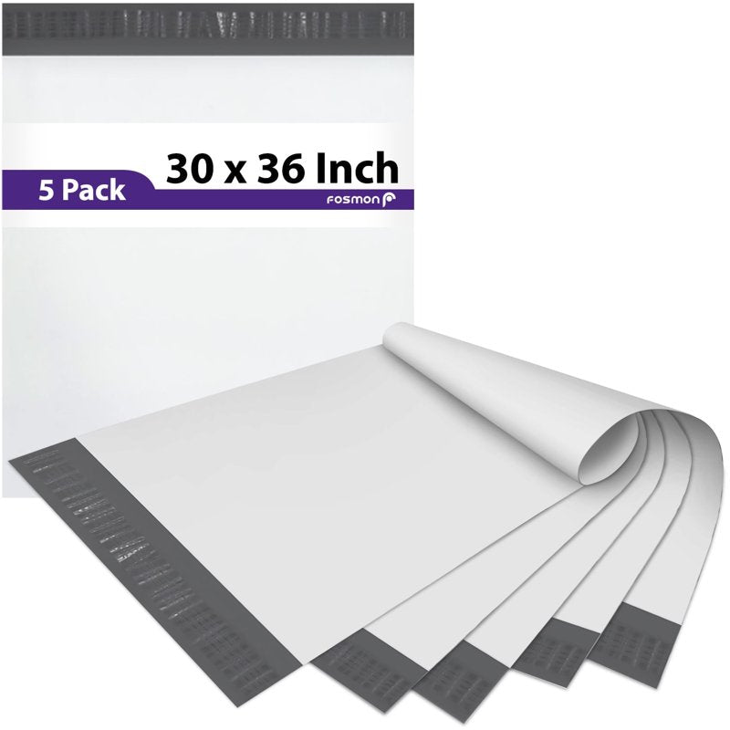 Large Poly Mailers Self-Seal Waterproof Shipping Envelopes - 30x36 Inches, Bulk Pack