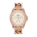 Women's Multifunction Rose Gold-Tone Stainless Steel Watch 38mm