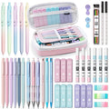 41-Piece Aesthetic Stationery Set with Pen Case, Gel Pens & Mechanical Pencils for Students