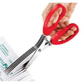 Shredding Scissors for Identity Protection - 10 Blades, Compact Design