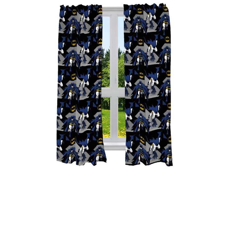 Batman Kids Curtains 82 x 63 in - Gotham Blues Drapes Set
