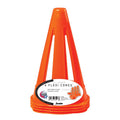 Plastic Soccer Cones - 4 Pack, Collapsible & Flexible, 9 Inch Orange Sports Markers