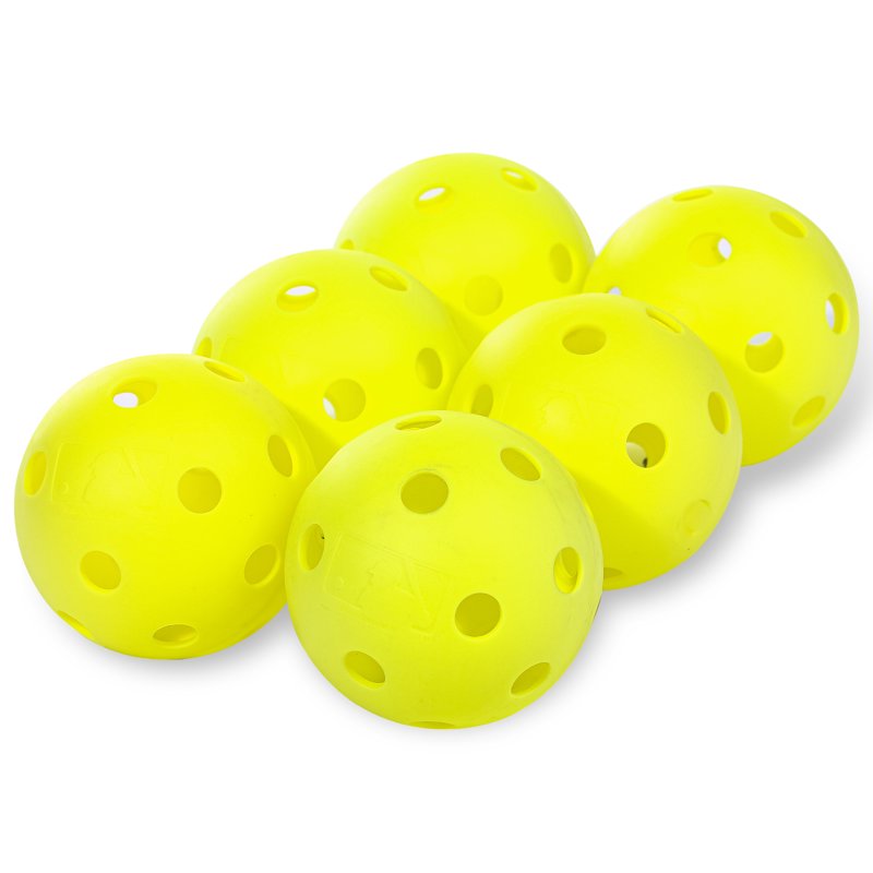 Plastic Softballs for Kids - 6 Bright Yellow 90mm Baseballs for Practice & Backyard Play