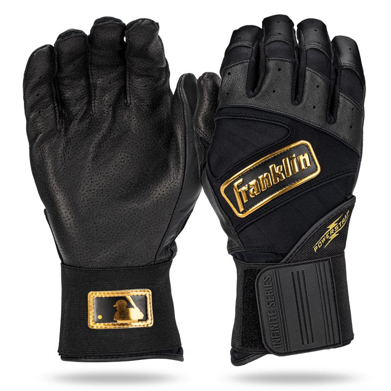 Baseball & Softball Batting Gloves - Heavy Duty Leather, Long Cuff Support - Adult Large