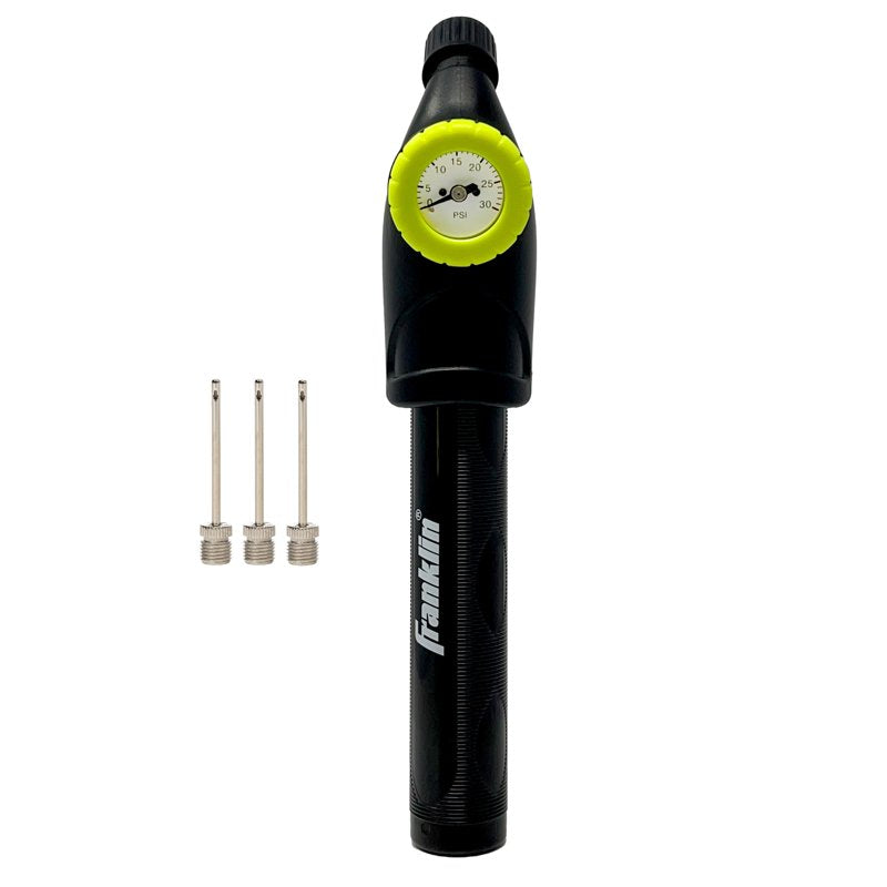 Ball Pump with Pressure Gauge and Needles - Inflates Sports Balls Accurately