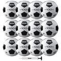Franklin Sports Competition 100 Soccer Balls Pack - 12 Deflated with Pump, Size 3, Variation 3, 12 Black