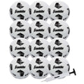 Size 4 Soccer Balls 12-Pack with Pump — Franklin Competition 100 (White/Black) - 12 Count