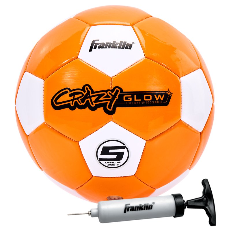 Glow in the Dark Soccer Ball - Official Size 5 with Impact-Activated LED Lights for Indoor & Outdoor Play