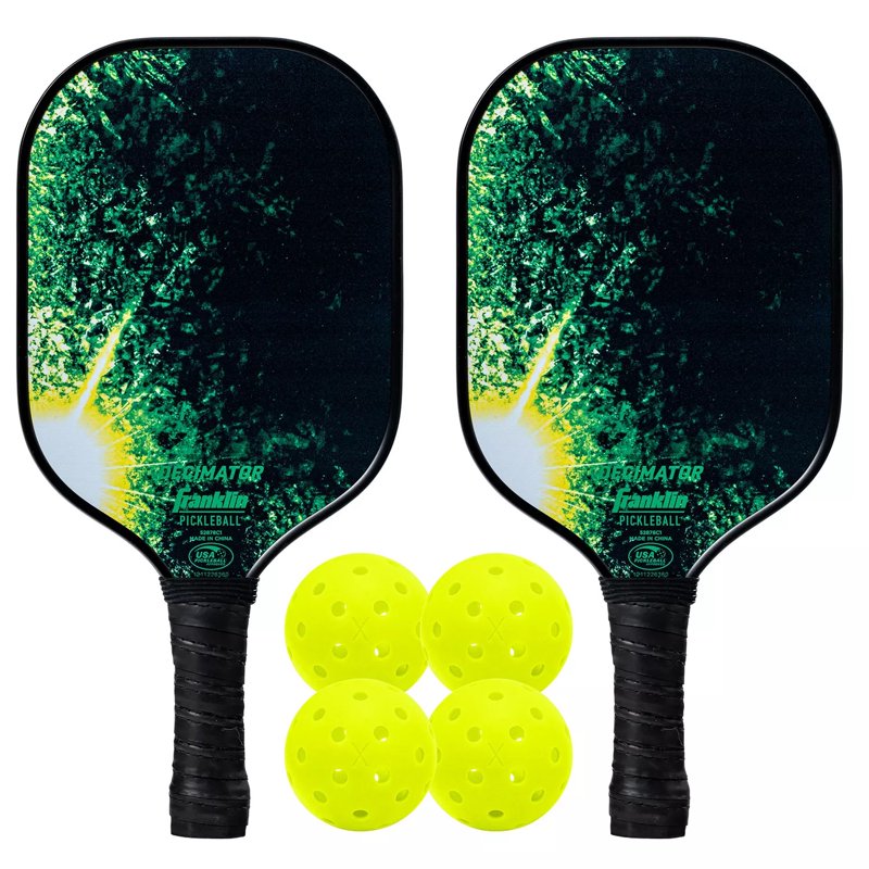 Pickleball Paddle Set with Carbon Fiber Paddles & X-40 Balls – 2 Player