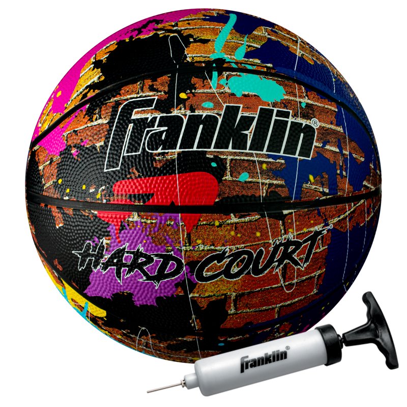 Official Size Rubber Basketball for Indoor & Outdoor Play - 29.5 Inch with Pump