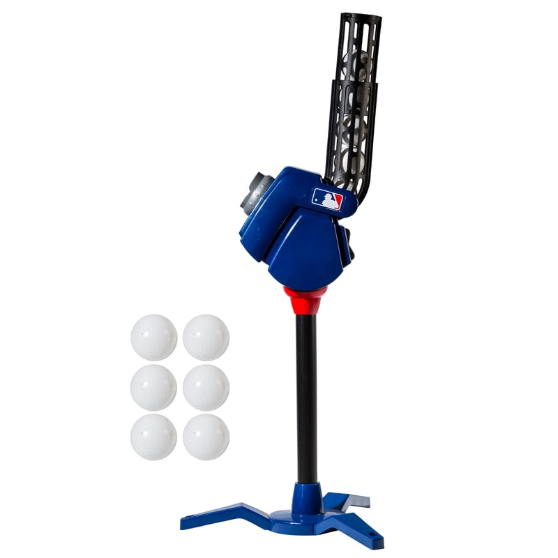 Kids Baseball Pitching Machine 4-in-1 Adjustable Age 5+ Blue/Black/Red