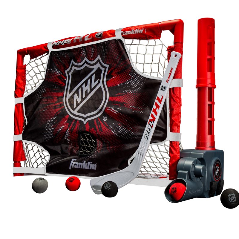 Mini Hockey Goal Set with Automatic Passer & Target - Kids Sports Toy