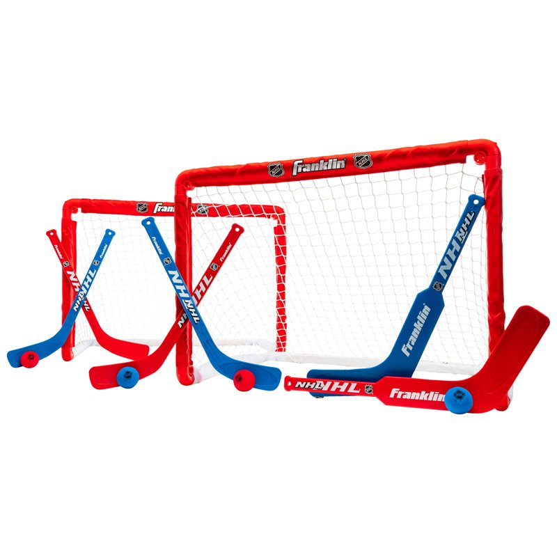 Mini Knee Hockey Goal Set with Sticks - Indoor Sport for Kids & Toddlers