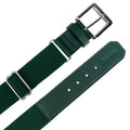 Adult Baseball Belt - Adjustable Steel Buckle, Forest Green, One Size