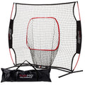 Baseball & Softball Practice Net with Pitching Target 7x7 ft - All Weather Training Equipment