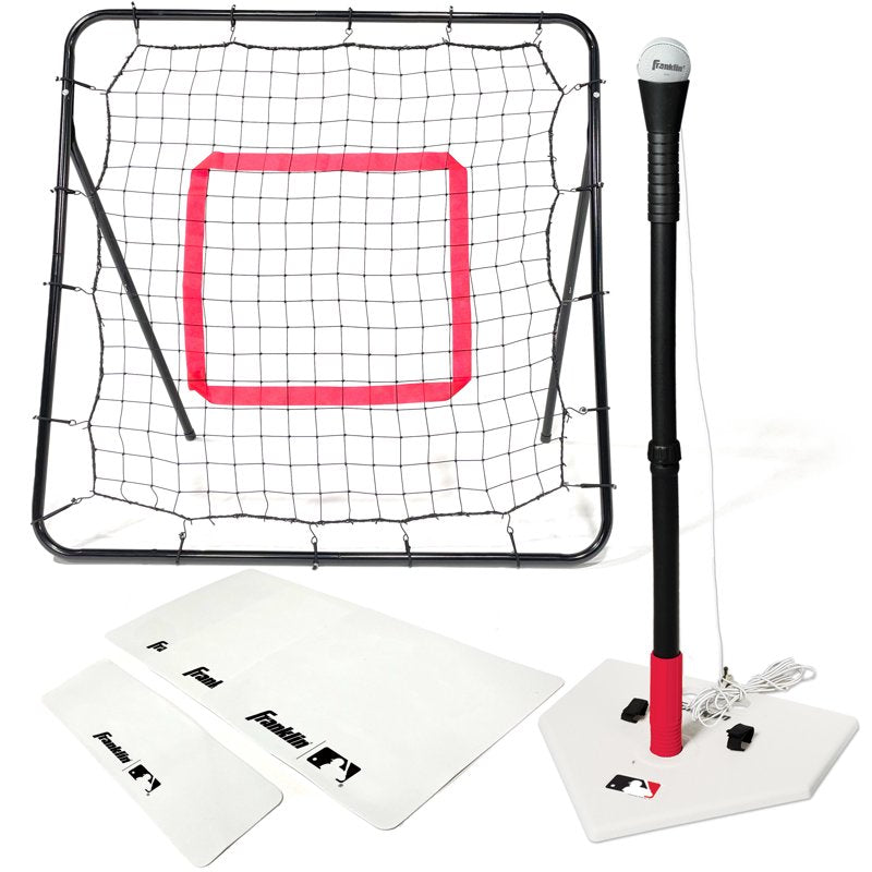 Youth Baseball Practice Set with Tee, Bases & Rebounder Net - Kids Sports Equipment