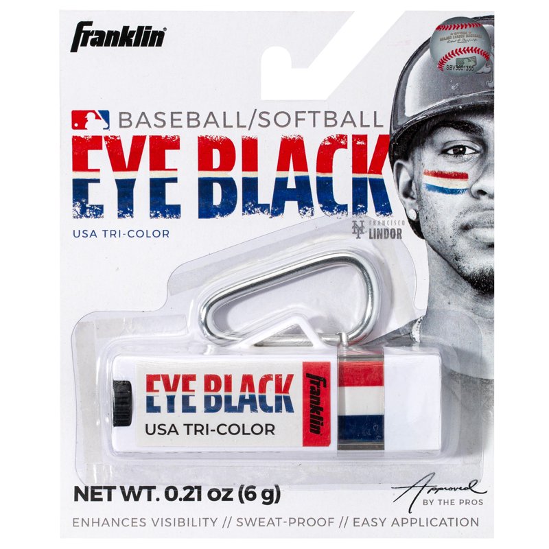 MLB Premium Eye Black Stick for Baseball Softball Football - Red/White/Blue