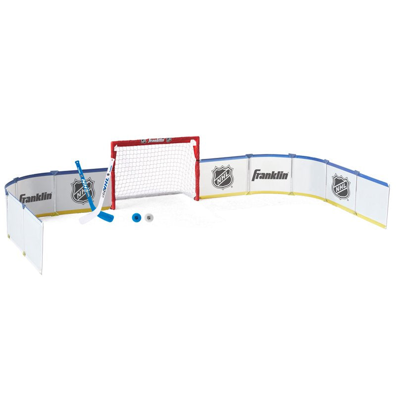 Mini Hockey Rink Set with Goals Sticks and Balls - Indoor PVC Play Area