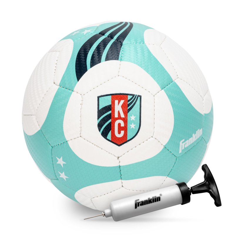 Kansas City Current Mini Size 1 Soccer Ball with Air Pump Included - Franklin Sports NWSL Training Ball