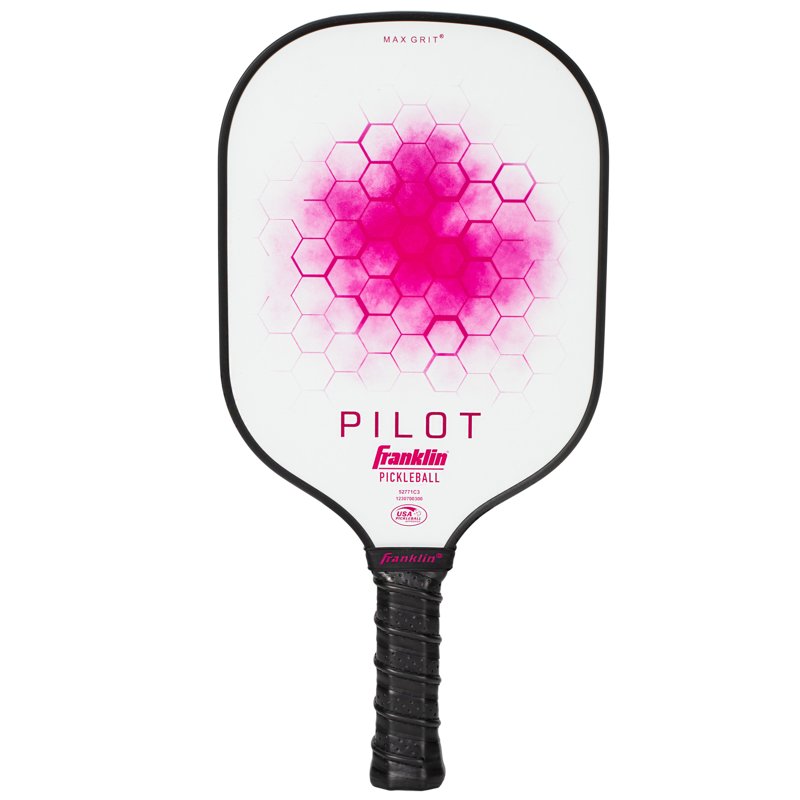 Franklin Pilot Pickleball Paddle - White/Pink, USAPA Approved, 7.7-8.2 oz
