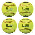 Practice Softballs - Set of 4 Official 12-Inch Softballs with Bag