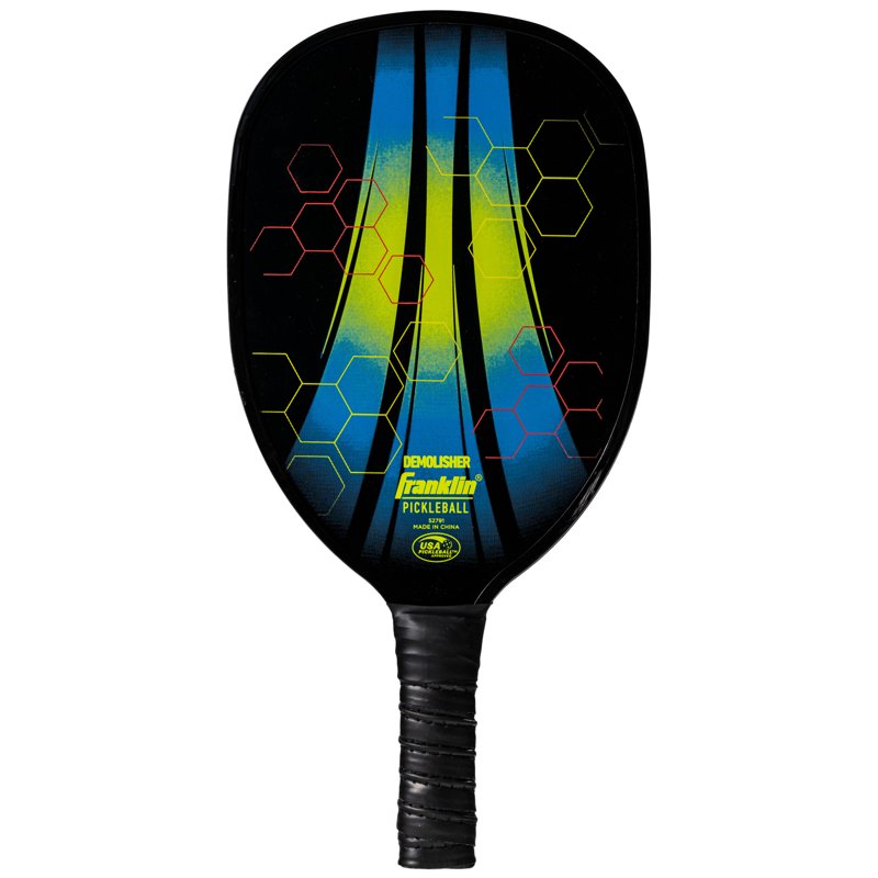 Demolisher Pickleball Paddle - Franklin Sports Wooden 11oz (Black/Blue/Yellow) Variation of THIS listing: 1