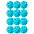 X-26 Indoor Pickleballs - Official Size, 12 Pack, Neon Blue