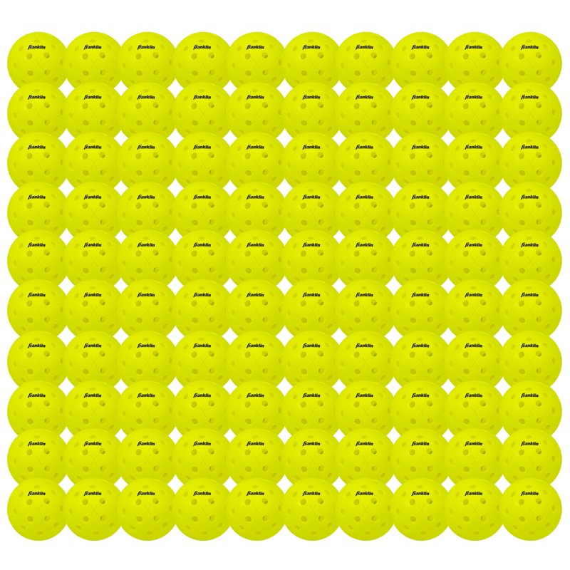 Franklin X-40 Pickleballs - 100 Pack, USAPA Approved, Optic Yellow
