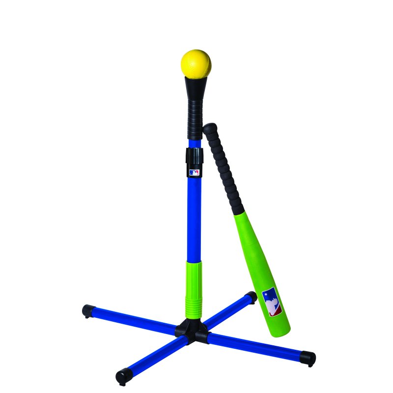 Adjustable Youth Baseball Batting Tee with Foam Bat & Ball - 23-33 Inches