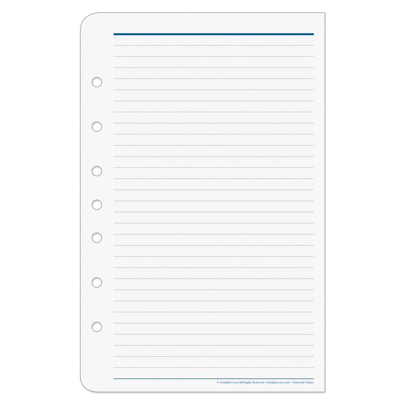 Wide Lined Pages for Classic Size Planners - 50 Sheets