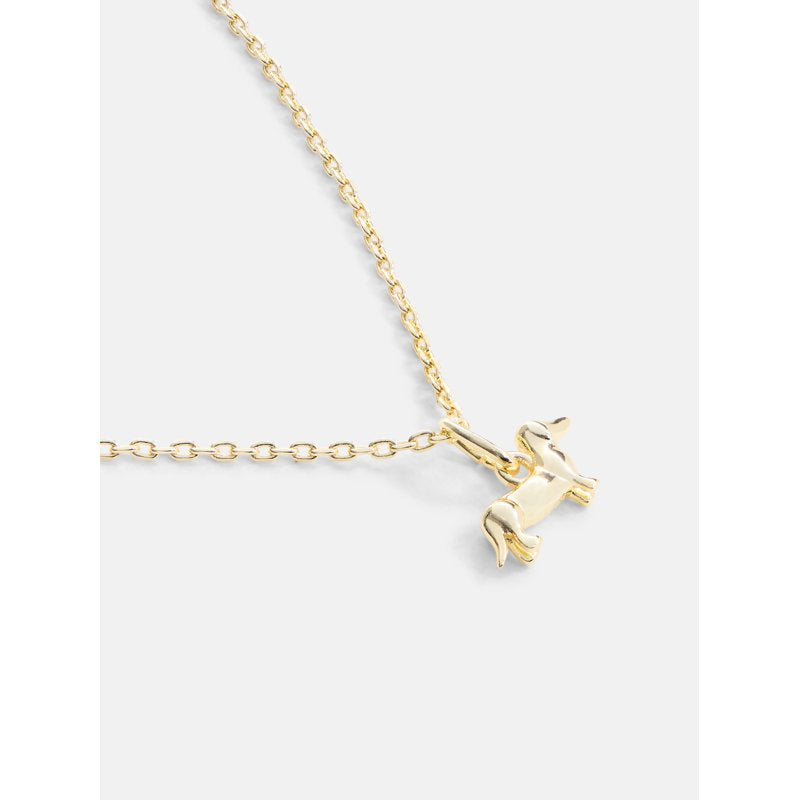 Women's Gold Plated Dachshund Pendant Necklace 16" + 2" Extender