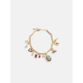 Goldtone Lockets Charm Bracelet for Women with Assorted Charms & Extender