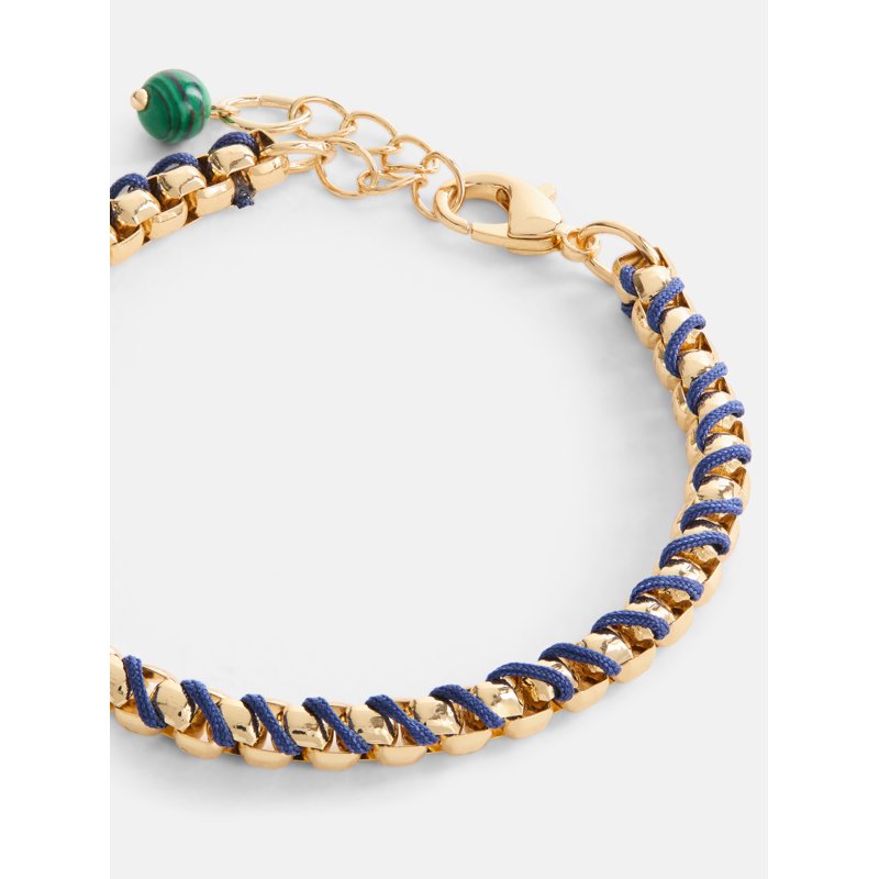 Women's Gold-Tone Navy Cord Bracelet - Adjustable Jewelry Accessory