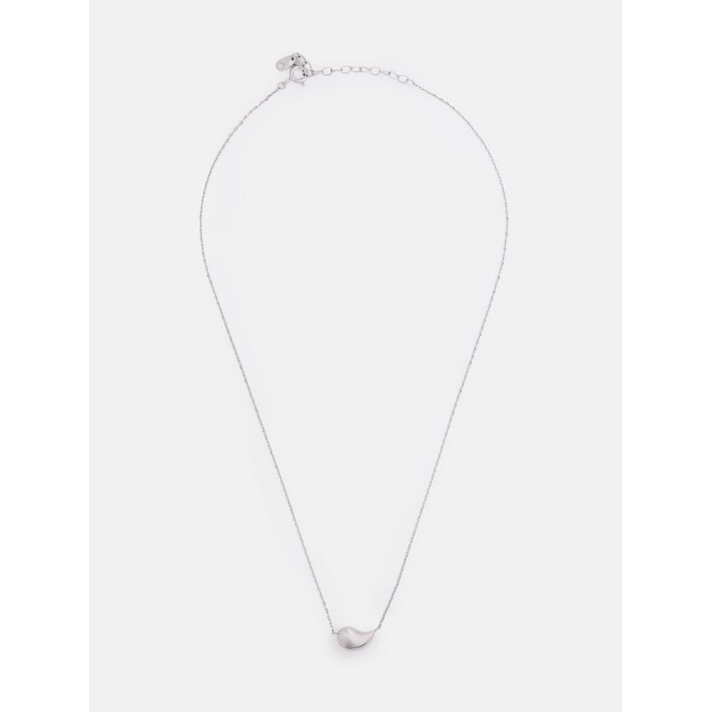 Silver-Plated Teardrop Necklace for Women 16" + 2" Extender - Modern Pendant Jewelry