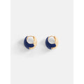 Two-Tone Hoop Earrings for Women - Hypoallergenic, Chunky, Gold & Enamel