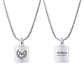 Personalized Memorial Necklace with Engraving - Cremation Urn Pendant & Chain